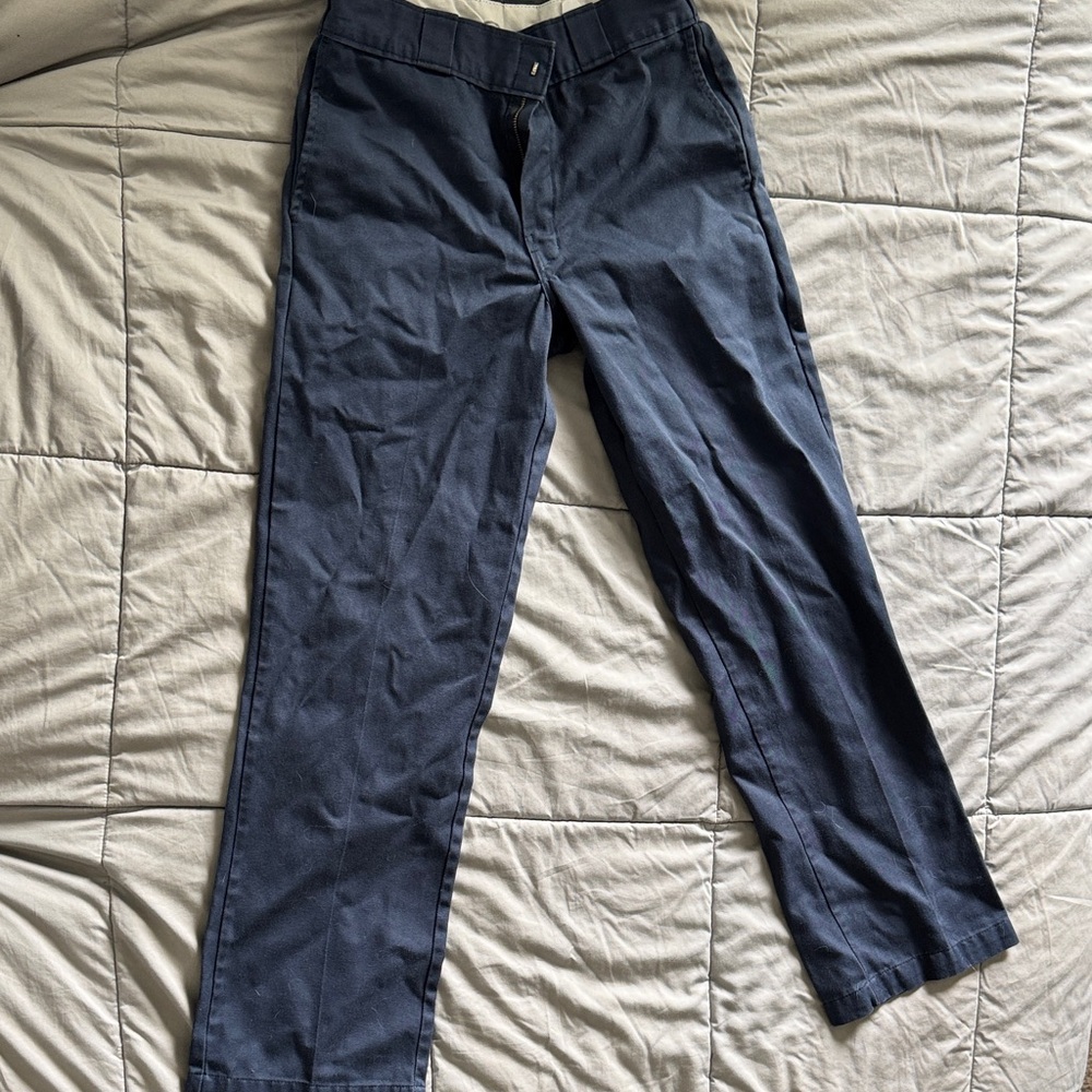 Dickies Men's Navy Straight Dress Pants
